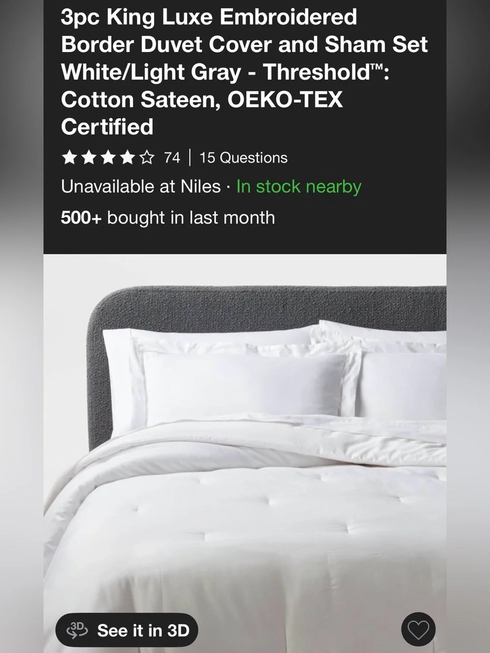 Cotton Embroidered Duvet Cover Set